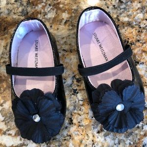 [Stuart Weitzman] Shiny Black Baby Shoes, Size 3